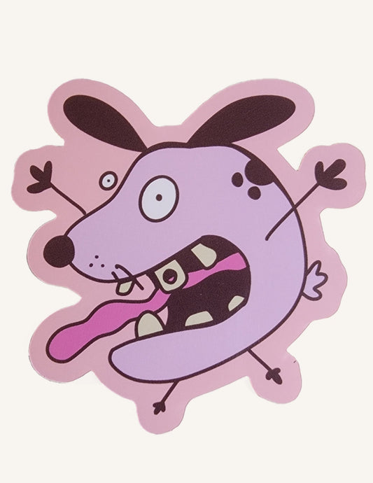 A Cowardly Dog Vinyl Sticker